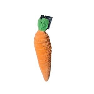 Pet Lou Luxe Carrot, 33-inches Long, Orange, Squeak Toy, Plush, Pet Toys